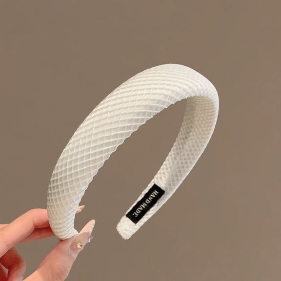 ‌Minimalist Mesh Solid Color Sponge Hairband Versatile Headband High Crown Outgoing Hair Pin Hair Ties Hair Accessory for Women