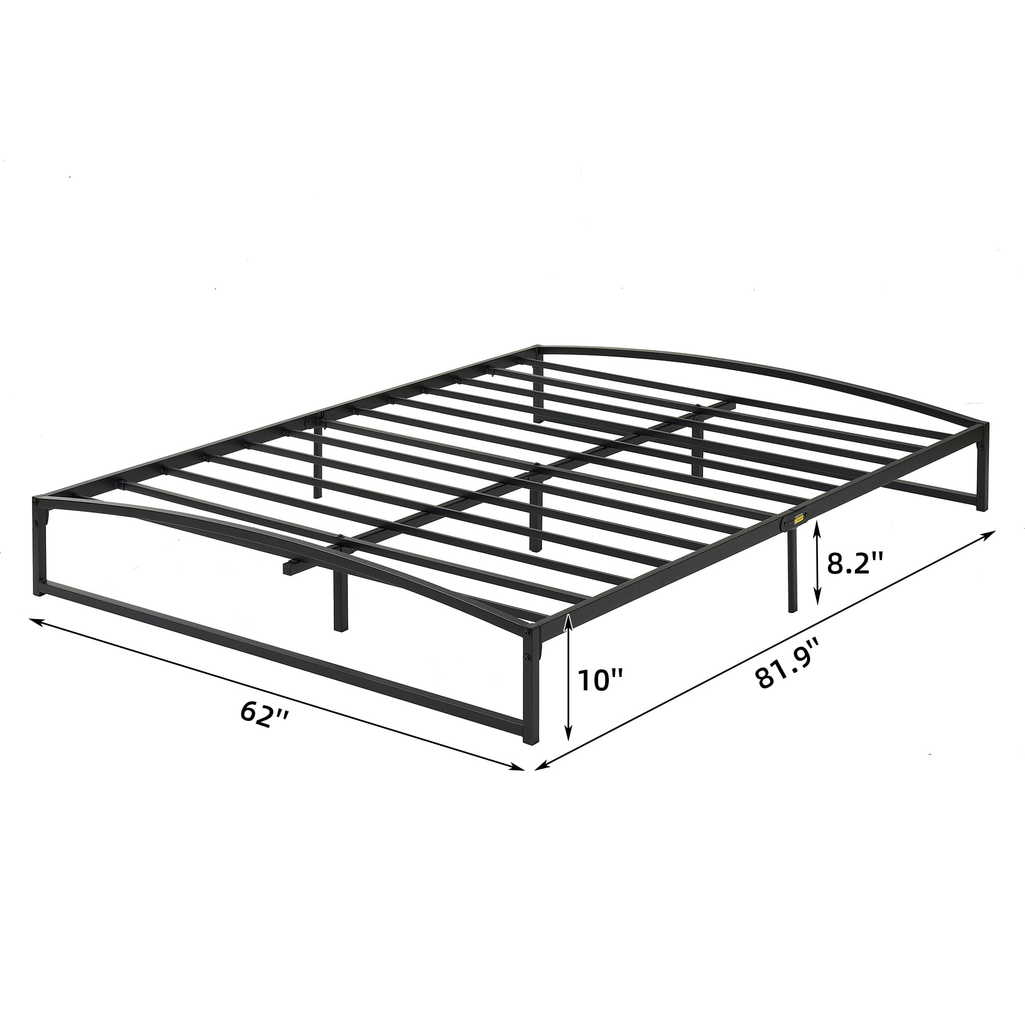Picture of Minimalist Metal Bed Frame, Low Profile Platform Bed with Arched Design ...
