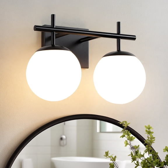 Minimalist Modern 2-Light Black Wall Sconces