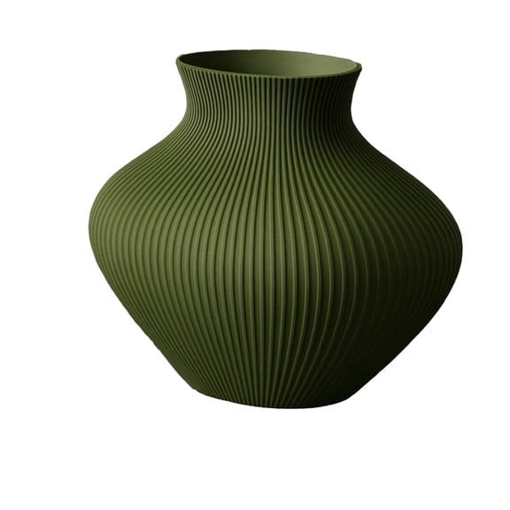 Minimalist Modern Ceramic Flower Vase, Sleek Matte Finish Decorative Bud Vase for Home Office, Contemporary Tabletop Centerpiece, Stylish Floral Container 5.7in x 4.7in