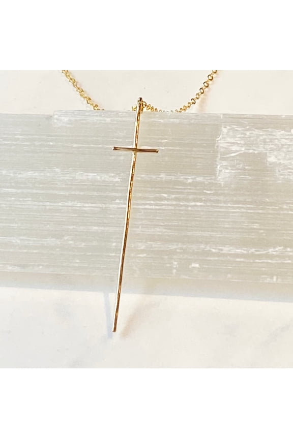Minimalist Modern Cross Pendant  Gift for Women & Teens
