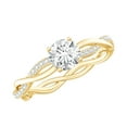 thumbnail image 1 of Rosec Jewels Moissanite Engagement Ring for Women - 1/2 Carat - Braided Ring - D-VS1 Quality Certified, 10K Yellow Gold, US 12.00, 1 of 9
