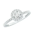 thumbnail image 1 of Rosec Jewels Certified Moissanite Promise Engagement Ring - D-VS1 Quality Round Moissanite Ring for Women, with Jewelry Box, 925 Sterling Silver, US 3.50, 1 of 7