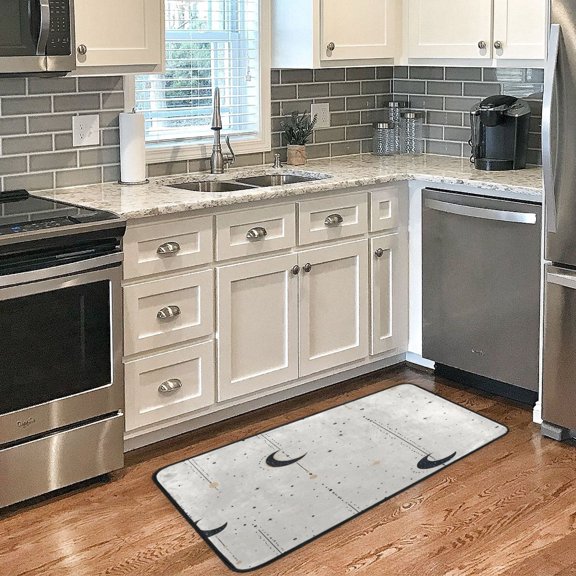 Minimalist Moon Pattern Non Slip Long Door Mat 39''x20'' Soft, Absorbent, for Kitchen, Bathroom, and Bedroom