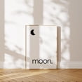 thumbnail image 1 of Minimalist Moon Print Scandinavian Typography Celestial Wall Art Night Sky Print Boho Lunar Illustration Home Decor #2872, 24x36 UNFRAMED, 1 of 3