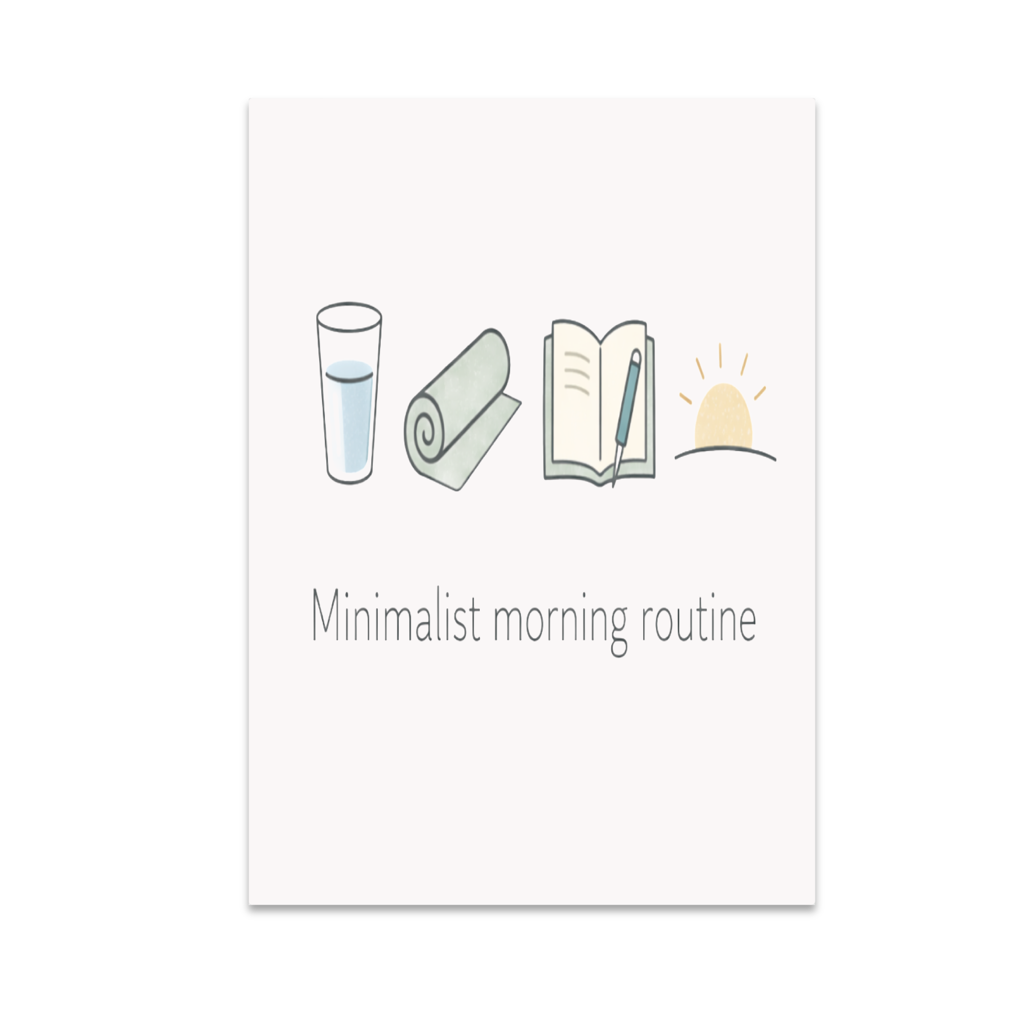 Minimalist Morning Routine Wall Art - Self-Care Enthusiast - 13x19 ...