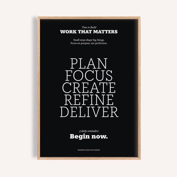 Minimalist Motivational Quote Wall Art Print, Unframed Paper Poster 8x10in