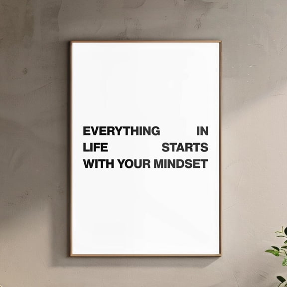 Minimalist Motivational Typography Poster, Unframed Paper Poster 8x10in