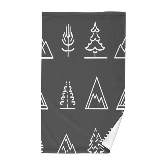 Minimalist Nature Icons Hand Towel Cotton 16x28 in Soft Absorbent Quick Dry Bath Face Towel