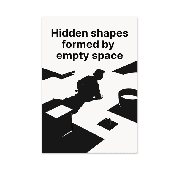 Minimalist Negative Space Art - Modern Decor Enthusiast - 13x19 Poster Print