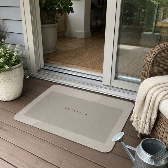 Seeyoo Minimalist Other Rubber and Polyester Fiber Bath Rugs, 20x32 Inch, Ultra Absorbent Non-Slip Quick Dry