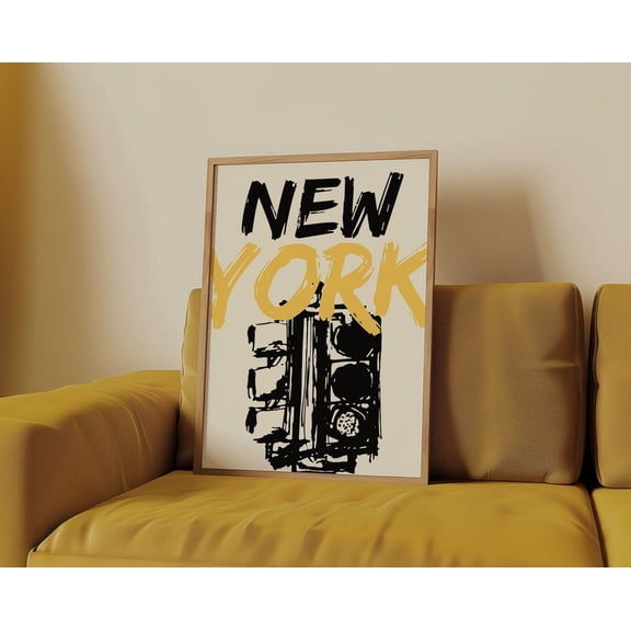 Minimalist New York City NYC Poster, Unframed Paper Poster 8x10in