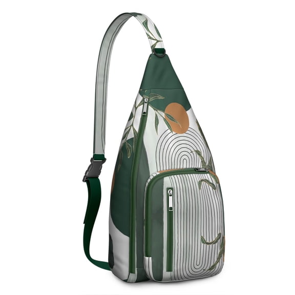 Minimalist Nordic Sling Backpack - Symmetrical Design Crossbody Bag, Fashionable Hiking Pack