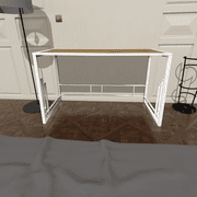 Minimalist Office Desk with Sturdy Metal Legs