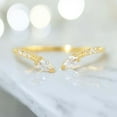 thumbnail image 1 of Minimalist Open Gap Wedding Band Marquise and Round Moissanite Engagment Band Half Eternity Band, Stackable Matching Band For Women, 1 of 3