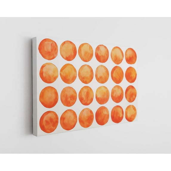 Minimalist Orange Circles Canvas Wall Art - High-Quality Abstract Print - Handcrafted Modern Decor - Stylish Wall Art - Gift for Home or Office