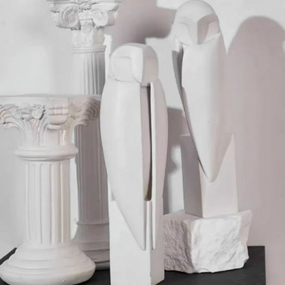 Minimalist Owll Statue Sculpture Animal Decorative Figurines Home Decoration for Bookshelf Home Office Cabinet Decor A