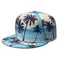 thumbnail image 1 of Minimalist Palm Tree Trucker Hat - Trendy Flat Visor Cap for Casual Daily Wear | Tropical Paradise Design, 1 of 3