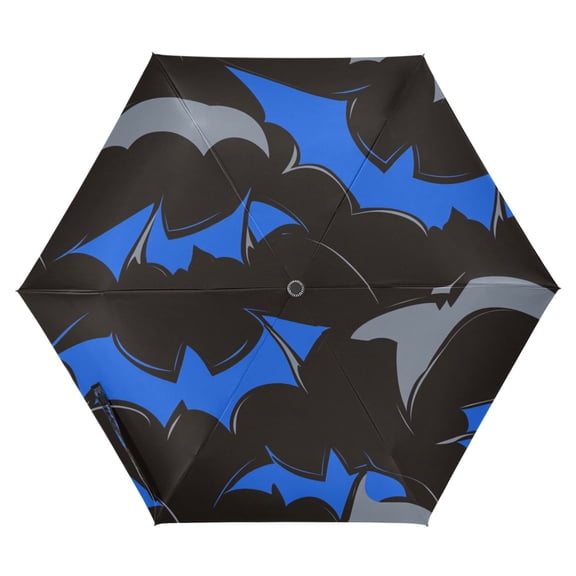 Minimalist Pattern Bats Folding Umbrella UV50+ Waterproof Sun Protection Auto Open Close Compact Fiberglass Frame