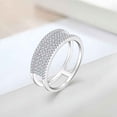 thumbnail image 1 of Minimalist Pave Set Women's Engagement Ring 1.7 Ct Diamond 14K White Gold Over, 1 of 2