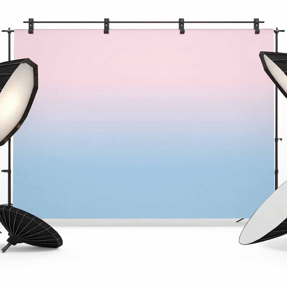 Minimalist Pink Backdrop for Photography, and Blue Gradient Photo Backdrop Portrait Background Party Banner Photo Backgrounds for Studio Booth Props, 10x8ft