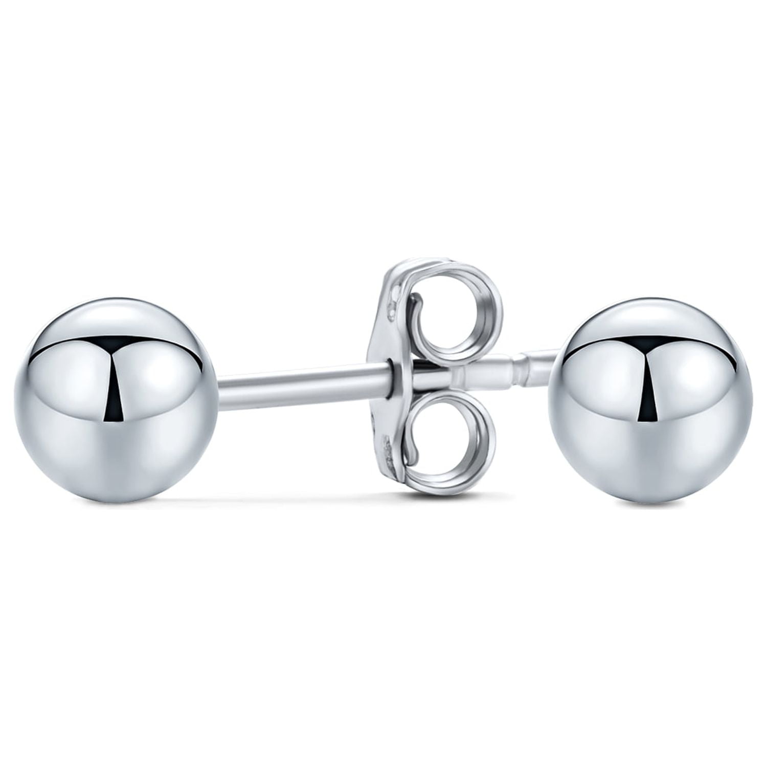 Surgical Steel Earring Stud Screwback Round Baby Mens Double Ball Earrings  Studs | eBay