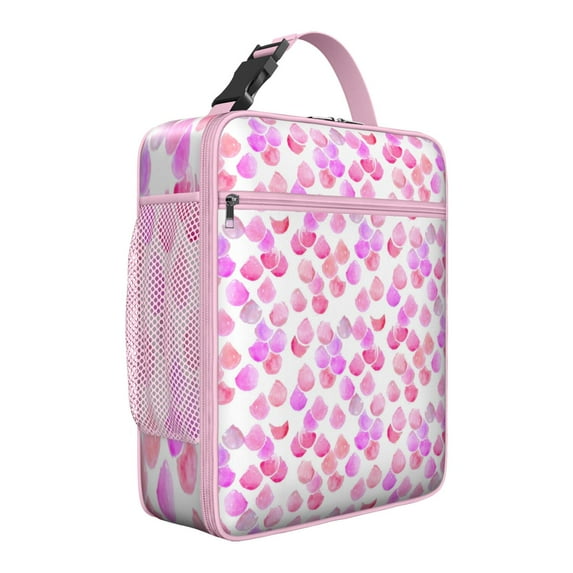 Minimalist Polka Dot Insulated Lunch Bag – Vintage Retro Dot Pattern with Classic Geometric Texture, Waterproof Thermal Bento Tote for Travel, School, or Outdoor Use