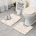 thumbnail image 1 of Minimalist Princess Pattern Bathroom Rugs Sets 3 Piece,Toilet Cover Set,Absorbent Non Slip Bathroom Mats Sets with U-Shaped Contour Rug Toilet Rug Set, 1 of 5