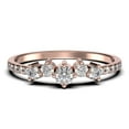 thumbnail image 1 of Minimalist Promige Ring 0.60 Carat Round Cut Diamond Moissanite Cheap Engagement Ring Wedding Band Ring in 10k Solid Rose Gold, Gift For Her, Dainty Ring, Fairy Ring, Anniversary Ring, 1 of 3