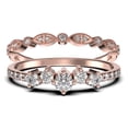 thumbnail image 1 of Minimalist Promige Ring 1.10 Carat Round Cut Diamond Moissanite Cheap Engagement Ring Wedding Band Ring In 10K Solid Rose Gold, Bridal Set, Matching Band, Fairy Ring, Anniversary Ring, 1 of 4