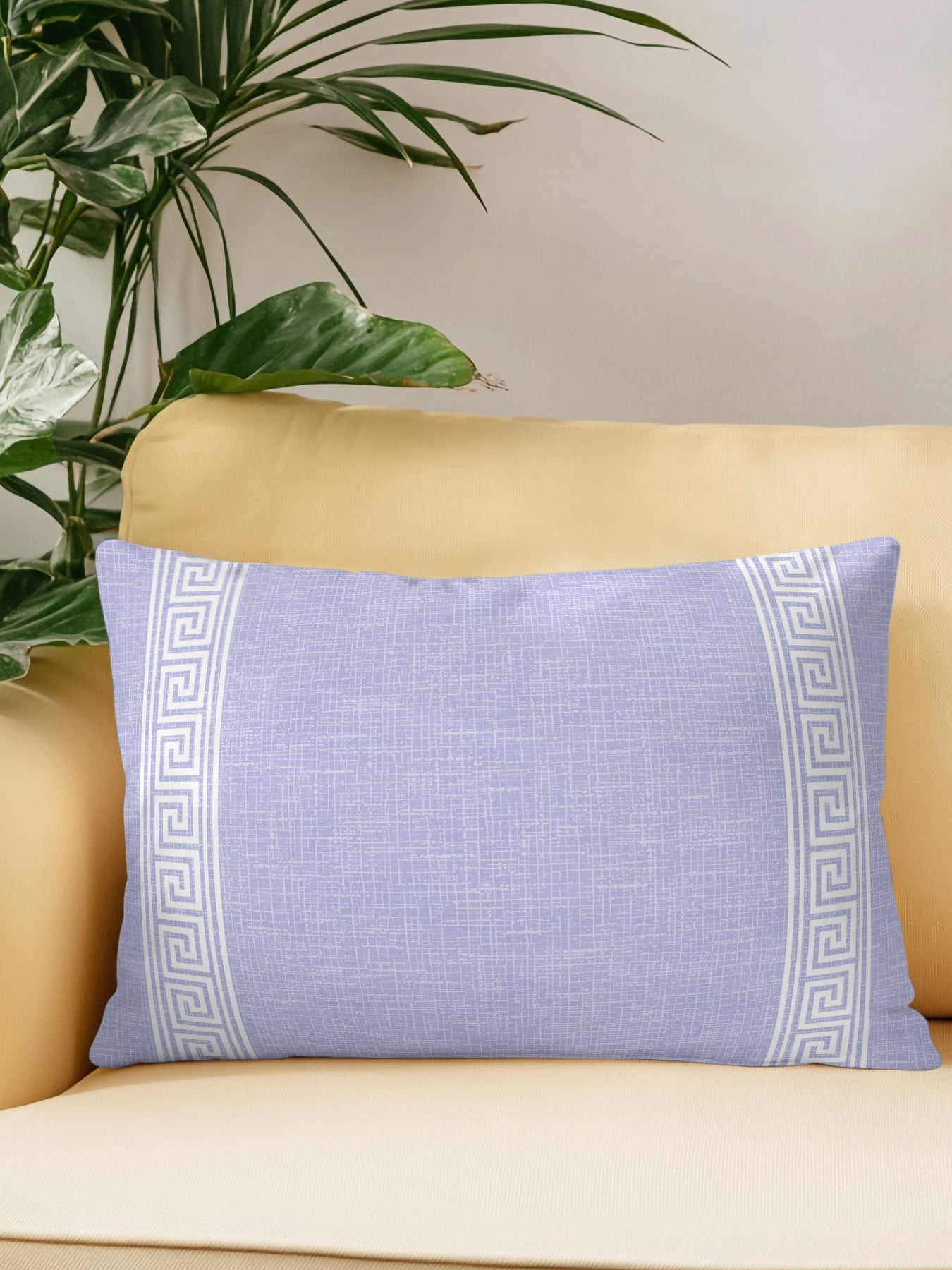 Minimalist Purple Outdoor Throw Pillows with Inserts, White Vertical ...
