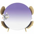thumbnail image 1 of Minimalist Purple Round Fitted Table Cover and White Gradient Waterproof Table Cloth with Elastic Edge Wipeable Tablecloth for Picnic Camping Party Fits 55"-60" Diameter, 1 of 8