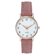 Minimalist Quartz Watch Glow in The Dark Round Dial Wrist Watch for Casual Daily Office for Women Fashion
