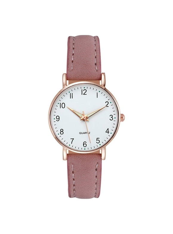 Minimalist Quartz Watch Glow in The Dark Round Dial Wrist Watch for Casual Daily Office for Women Fashion