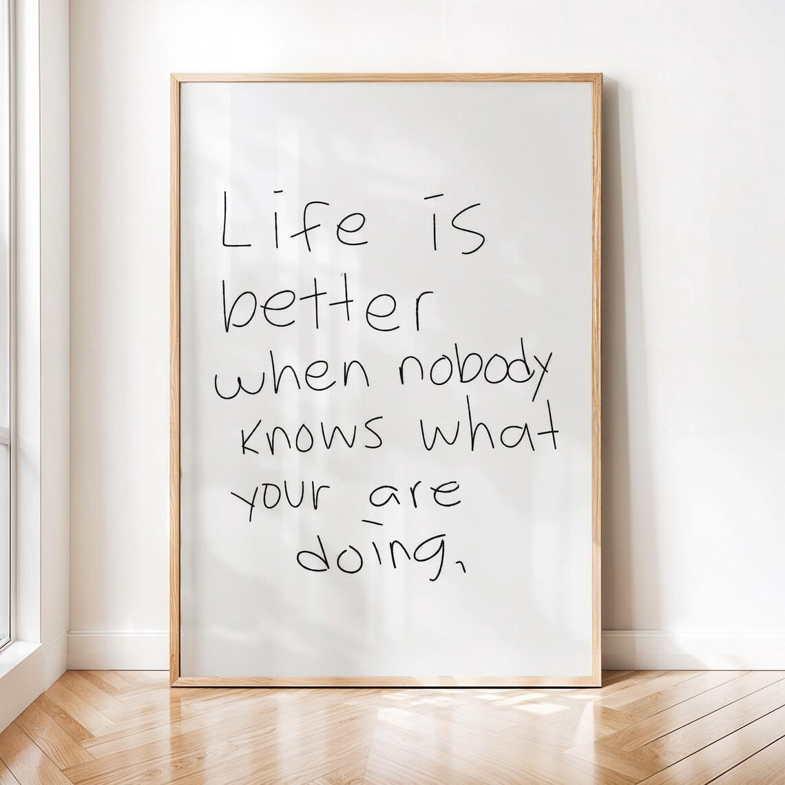 Minimalist Quote, Motivational Wall Art – Secret Life Saying Poster ...