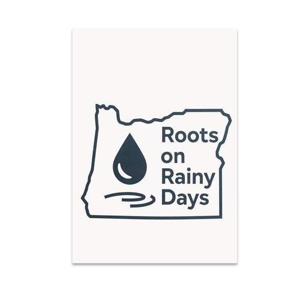 Minimalist Raindrop Wall Art - Oregon Enthusiast - 13x19 Poster Print