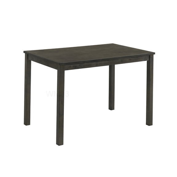 Minimalist Rectangular Dining Table for 4, Dark Wood Finish Contemporary Kitchen Room Furniture