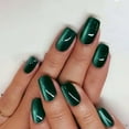 thumbnail image 1 of Minimalist Reflective Cat Eye Press-On Nails - Pure Desire Style, Various Shapes & Assorted Shiny Tips, 3 Sets (24Pcs Each) + Free Jelly Glue & Nail File-green, 1 of 15