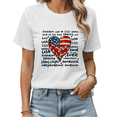 thumbnail image 1 of Minimalist Retro USA Patriotic God Bless America Aesthetic Graphic Tees Womans Tshirt Black/White S-5XL Tops, 1 of 4