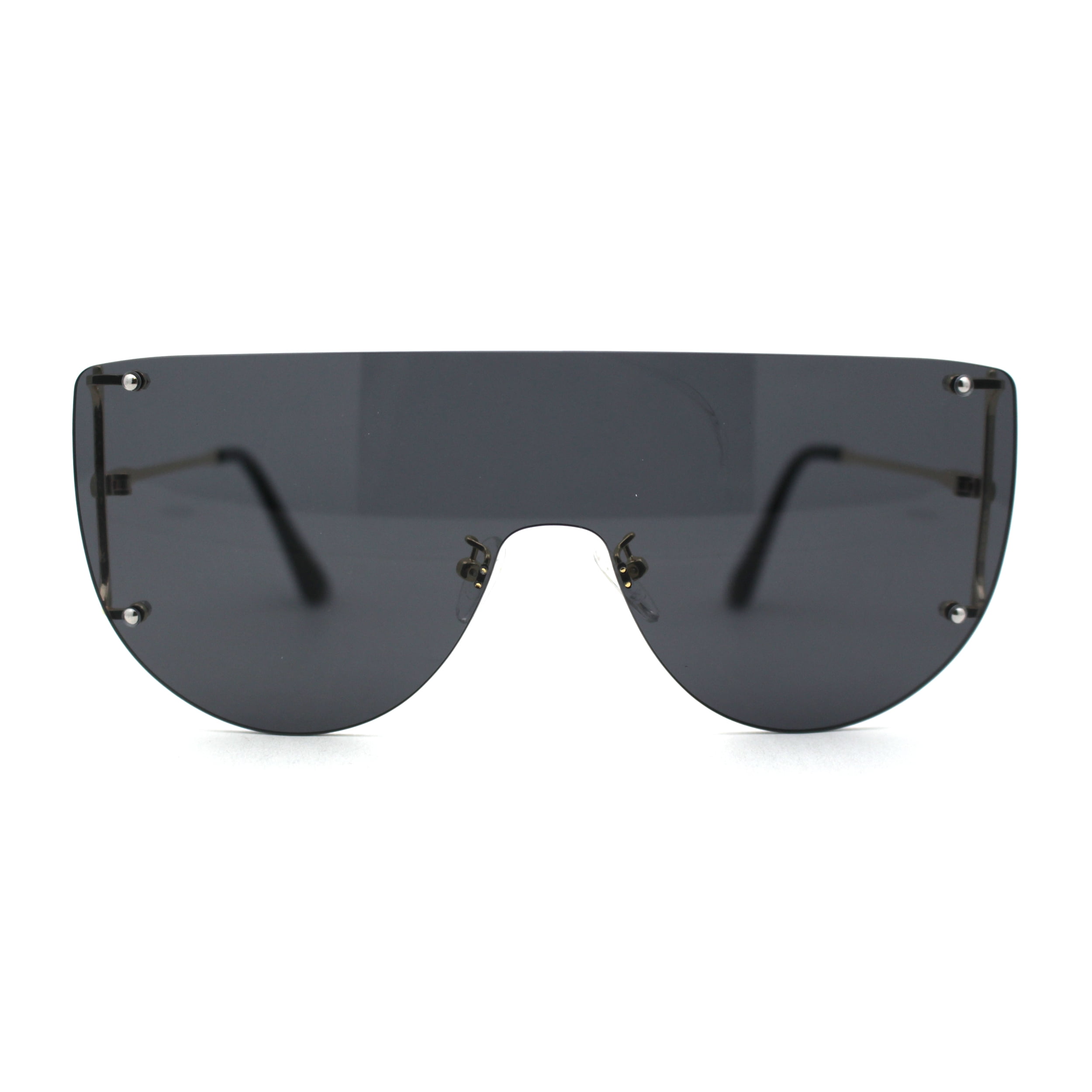 ●ONE BRILLIANT● LuisaOB547Black 5009360788 Minimalist Rimless Flat Top Mono Block Lens Premium Optical