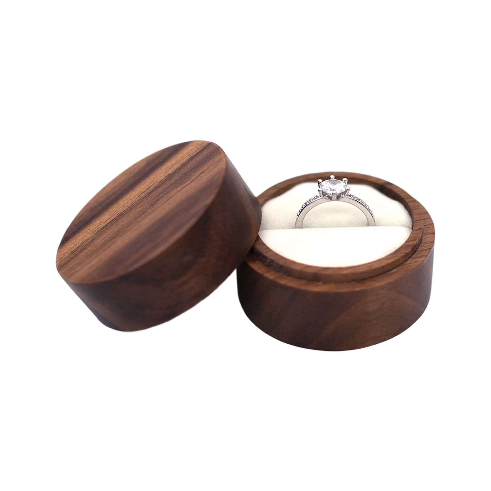 Ring Case With Minimalist Rings Holder, Single & Double Compartment Display Case for ...