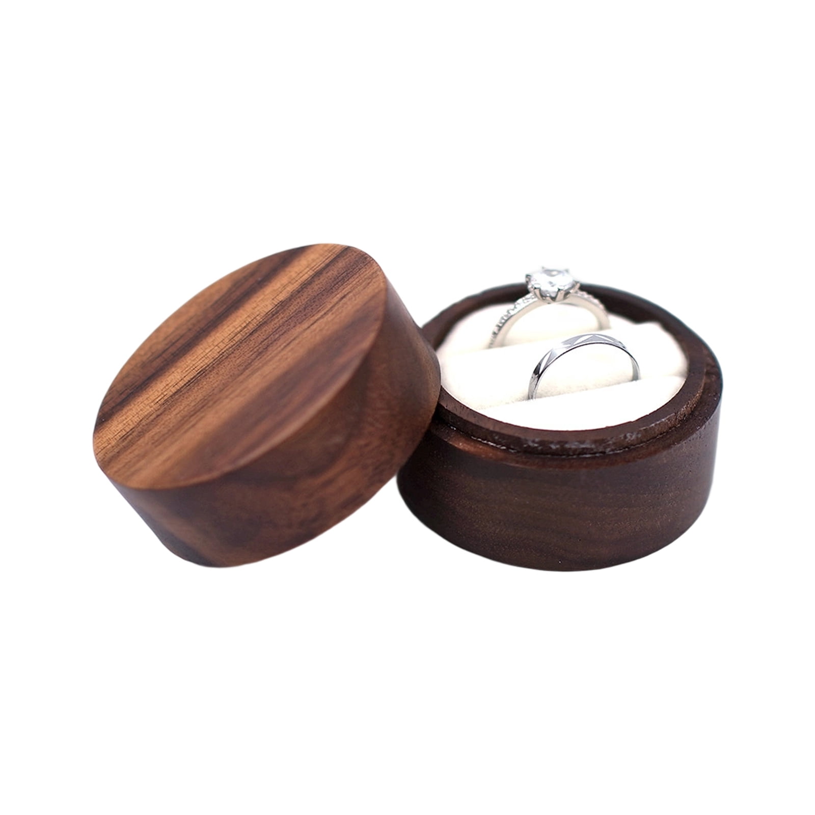 Ring Case With Minimalist Rings Holder, Single & Double Compartment Display Case for ...