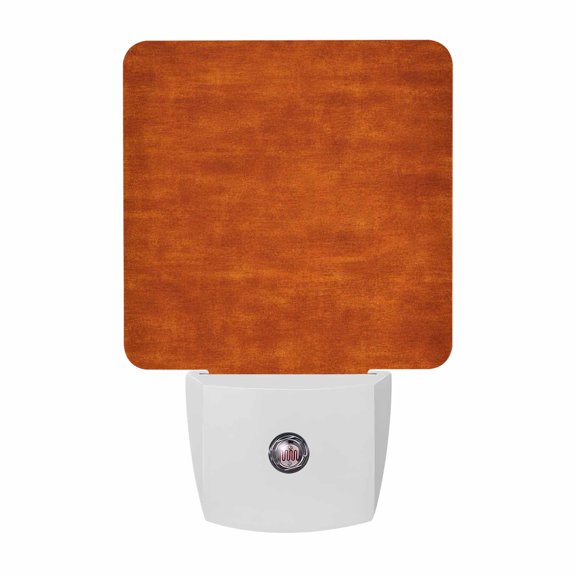 Minimalist Rust Red LED Night Light, Vintage Art Distressed Pattern Farmhouse Night Lights plug into Wall with Smart Sensor Dusk to Dawn Sensor for Nursery Bedroom 2.95x4.5in
