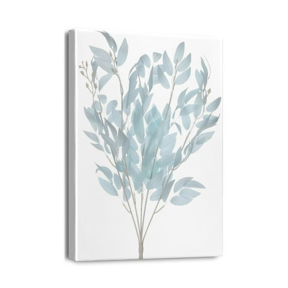 Minimalist Sage Green Bathroom Decor12x16 Boho Wall Art - Watercolor Eucalyptus, No Frames