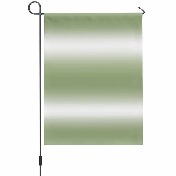 Minimalist Sage Green Garden Flags For Outdoor, White and Green Gradient Modern Art Small Double Side Yard Flags Weather Proof Garden Decor for Lawn Outside Holiday 12 x 18 Inches