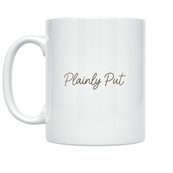 Minimalist Script Design - Coffee Enthusiast - 11 oz Ceramic Coffee Mug