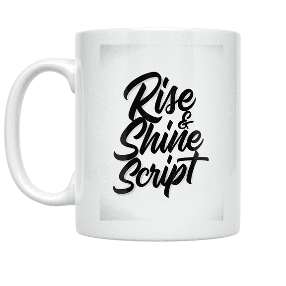 Minimalist Script Design - Coffee Enthusiast - 11 oz Ceramic Coffee Mug