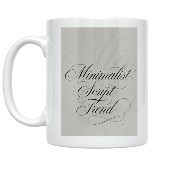 Minimalist Script Trend Design - Coffee Enthusiast - 11 oz Ceramic Coffee Mug
