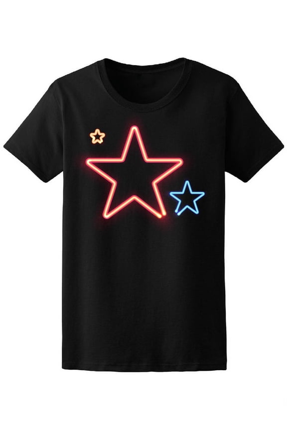 Minimalist Sharp Stars T-Shirt Women -Image by Shutterstock, Female Large