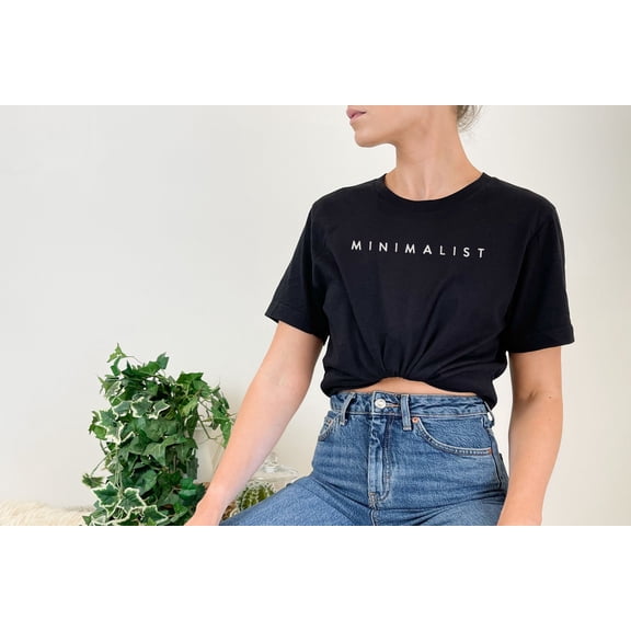 Minimalist Shirt - Unique Typography Minimalist Tee | Chic and Trendy Minimalist T-Shirt, Perfect for Modern, Simple Wardrobe Essentials